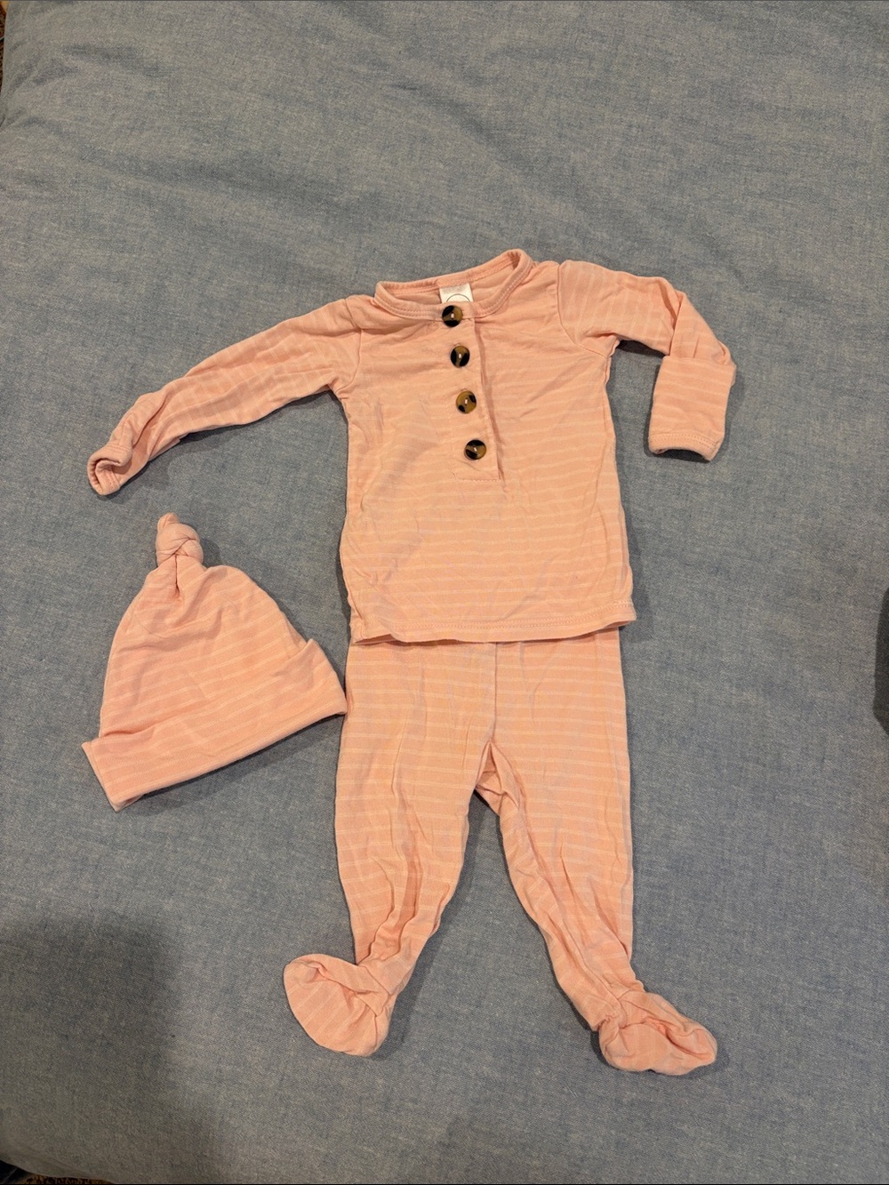 Lou Lou and Co Pink Striped Set & Hat